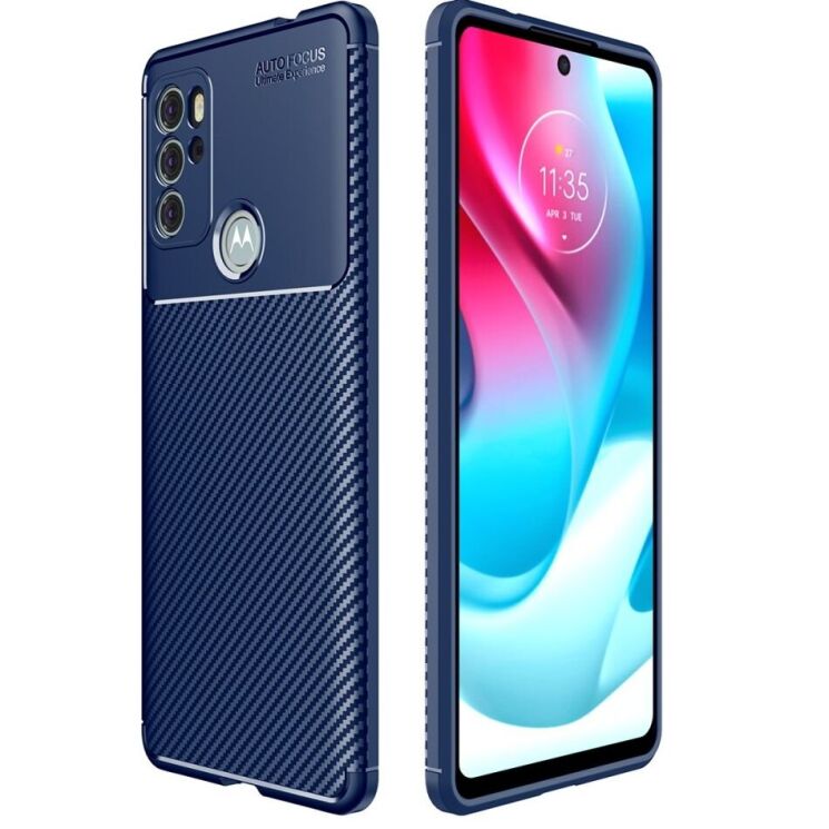 Захисний чохол Deexe Fusion для Motorola Moto G60s - Blue: фото 1 з 7