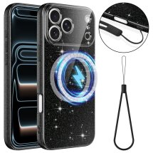 Захисний чохол Deexe Glitter Case with MagSafe для iPhone 18 Pro / 17 Pro - Black: фото 1 з 7