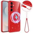 Защитный чехол Deexe Glitter Case with MagSafe для Samsung Galaxy S25 (S931) / Galaxy S24 (S921) - Red (375374R)