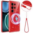 Захисний чохол Deexe Glitter Case with MagSafe для Samsung Galaxy S25 Ultra (S938) - Red (379542R)