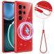 Захисний чохол Deexe Glitter Case with MagSafe для Samsung Galaxy S25 Ultra (S938) - Red (379542R). Фото 1 з 7