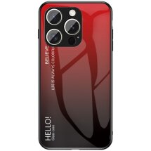 Захисний чохол Deexe Gradient Color для iPhone 16 Pro Max - Black / Red: фото 1 з 6