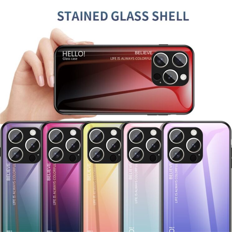 Защитный чехол Deexe Gradient Color для Apple iPhone 16 Pro Max - Black / Red: фото 5 из 6