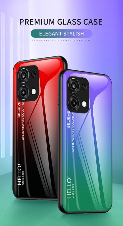 Захисний чохол Deexe Gradient Color для OPPO A6 / A6 Pro - Red / Black: фото 2 з 7