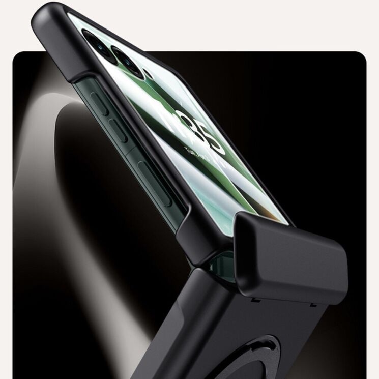 Защитный чехол Deexe Hinge Ring для Motorola Razr 60 Ultra - Red: фото 6 из 11