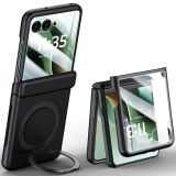 Защитный чехол Deexe Hinge Ring для Motorola Razr 60 Ultra - Black: фото 1 из 11