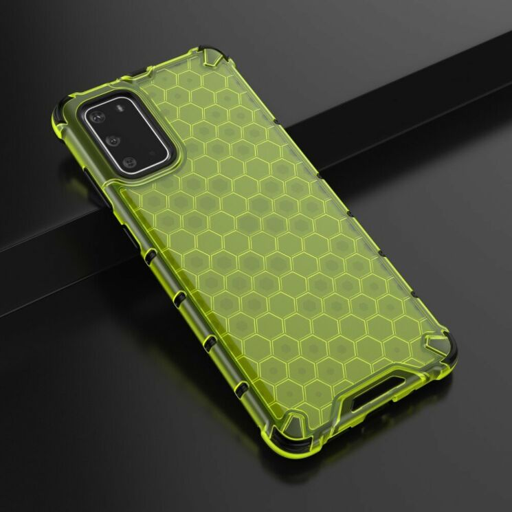 Защитный чехол Deexe Honeycomb Series для Samsung Galaxy S20 Plus (G985) - Green: фото 4 из 10