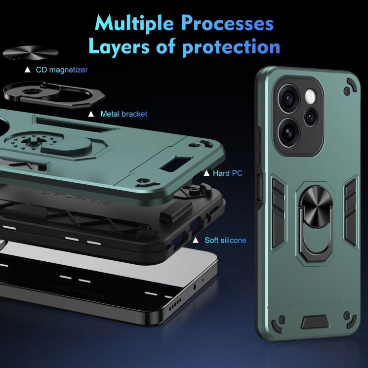Захисний чохол Deexe Hybrid Shell для OPPO Reno 15 Pro - Blue (405068L) Захисний чохол Deexe Hybrid Shell для OPPO Reno 15 Pro - Blue: фото 7 з 7