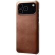 Захисний чохол Deexe Leather Back Cover для iPhone 18 Pro Max / 17 Pro Max - Brown (423816Z)