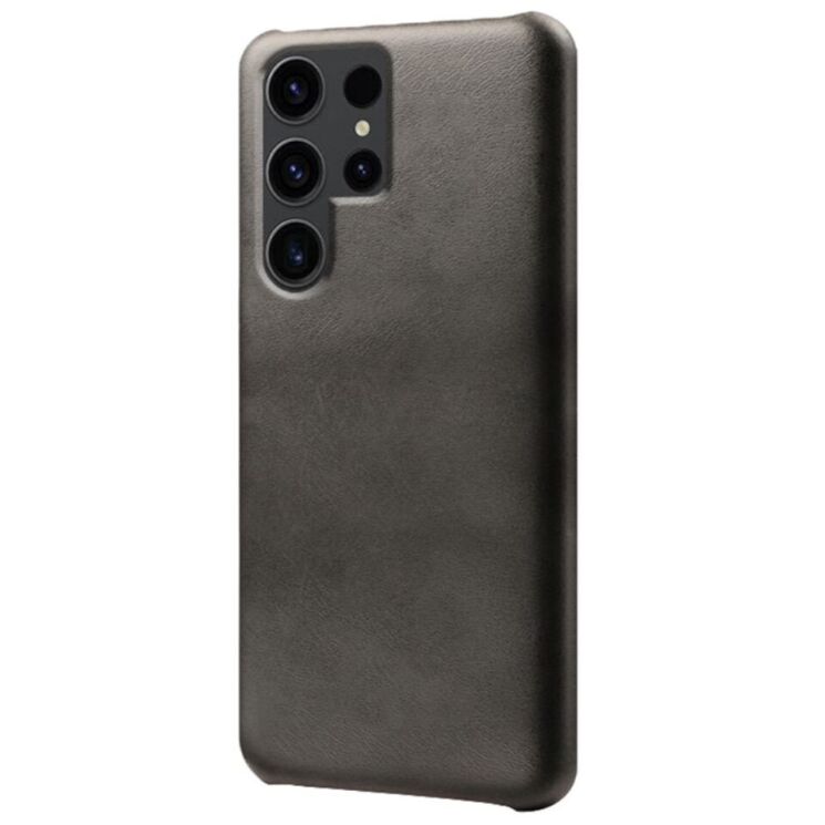 Захисний чохол Deexe Leather Back Cover для Samsung Galaxy S24 Ultra - Black: фото 2 з 4