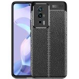 Силиконовый (TPU) чехол Deexe Leather Cover для Xiaomi Poco F5 Pro / Redmi K60 / Redmi K60 Pro - Black: фото 1 из 12