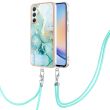 Защитный чехол Deexe Marble Case with Strap для Samsung Galaxy A24 (A245) - Green (322377G)