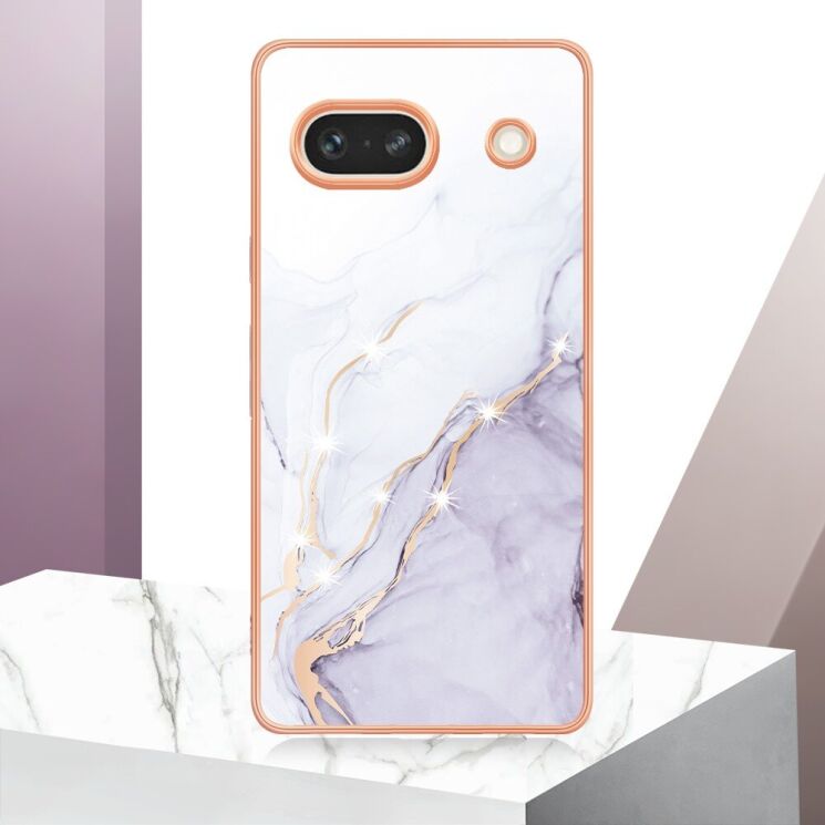 Защитный чехол Deexe Marble Style для Google Pixel 7a - Light Green: фото 5 из 6