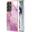 Защитный чехол Deexe Marble Style для Samsung Galaxy S25 Ultra (S938) - Light Purple (374567LV)