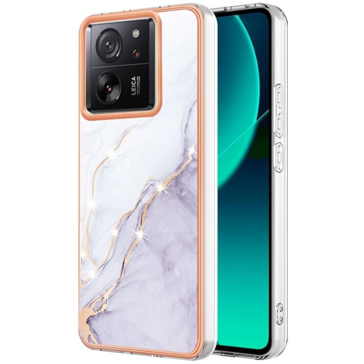 Захисний чохол Deexe Marble Style для Xiaomi 13T / 13T Pro - White: фото 1 з 6