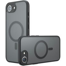 Защитный чехол Deexe Matte Skin with MagSafe для iPhone 16e - Black: фото 1 из 12