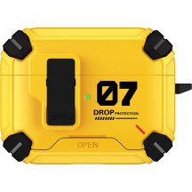 Захисний чохол Deexe Number Protect для AirPods 5 / 4 - Yellow / Black: фото 1 з 9