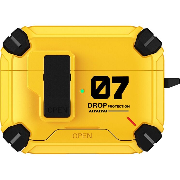 Захисний чохол Deexe Number Protect для AirPods 5 / 4 - Yellow / Black (364460BY) Захисний чохол Deexe Number Protect для AirPods 5 / 4 - Yellow / Black: фото 1 з 9