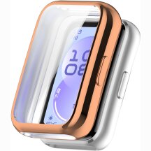 Защитный чехол Deexe Protective Frame для Huawei Band 11 - Electroplated Rose Gold: фото 1 из 7
