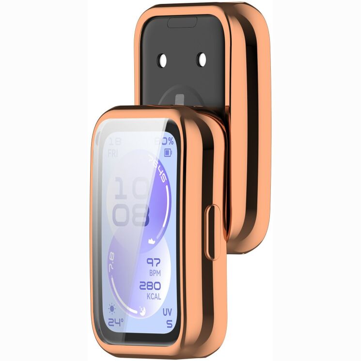 Защитный чехол Deexe Protective Frame для Huawei Band 11 - Electroplated Rose Gold (331001RG) Защитный чехол Deexe Protective Frame для Huawei Band 11 - Electroplated Rose Gold: фото 2 из 7
