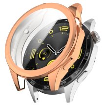 Защитный чехол Deexe Protective Frame для Huawei Watch GT 4 (46mm) - Rose Gold: фото 1 из 8
