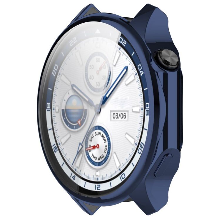 Защитный чехол Deexe Protective Frame для OPPO Watch X / OnePlus Watch 2 - Midnight Blue: фото 5 из 7