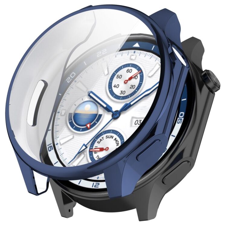 Защитный чехол Deexe Protective Frame для OPPO Watch X / OnePlus Watch 2 - Midnight Blue: фото 1 из 7