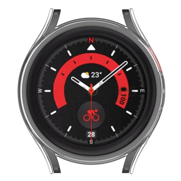 Захисний чохол Deexe Protective Frame для Samsung Galaxy Watch 5 Pro (45mm) - Transparent: фото 5 з 8