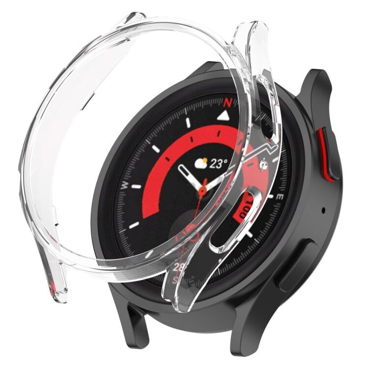 Захисний чохол Deexe Protective Frame для Samsung Galaxy Watch 5 Pro (45mm) - Transparent: фото 2 з 8