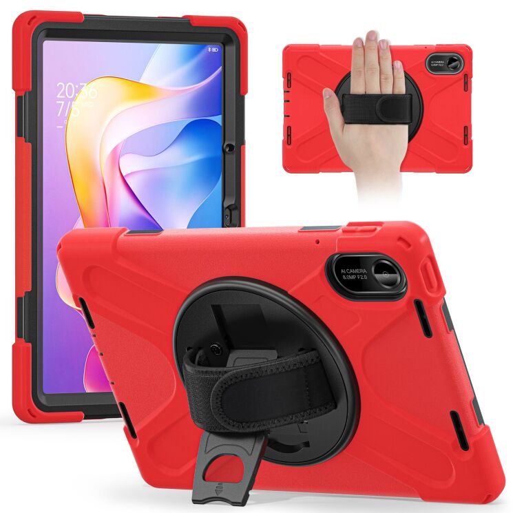 Защитный чехол Deexe Rotation Hybrid для Xiaomi Redmi Pad 2 - Red: фото 1 из 17