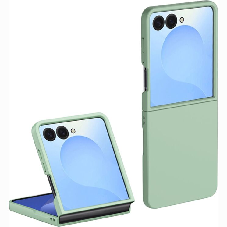 Захисний чохол Deexe Satin Case для Samsung Galaxy Flip 8 - Light Green: фото 1 з 8