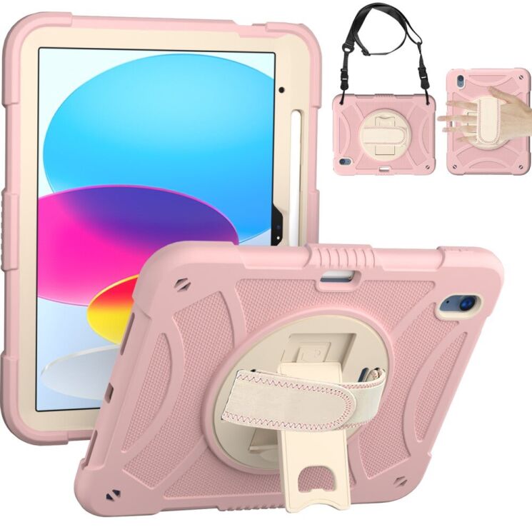 Защитный чехол Deexe Shockproof Case для Apple iPad 10.9 (2022) / iPad 11 (2025) - Rose Gold: фото 1 из 6
