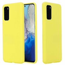 Захисний чохол Deexe Silicone Case для Samsung Galaxy S20 (G980) - Yellow: фото 1 з 6