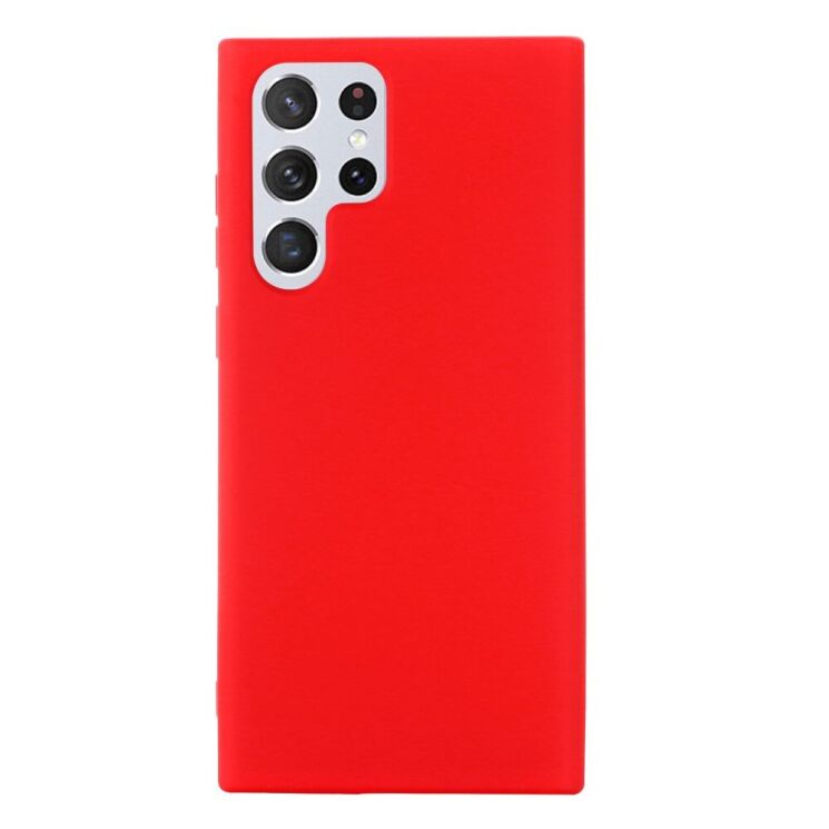 Защитный чехол Deexe Silicone Case для Samsung Galaxy S22 Ultra - Red: фото 3 из 7