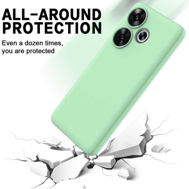 Защитный чехол Deexe Silicone Case для Xiaomi Poco F6 - Red: фото 5 из 8