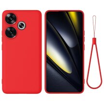 Защитный чехол Deexe Silicone Case для Xiaomi Poco F6 - Red: фото 1 из 8