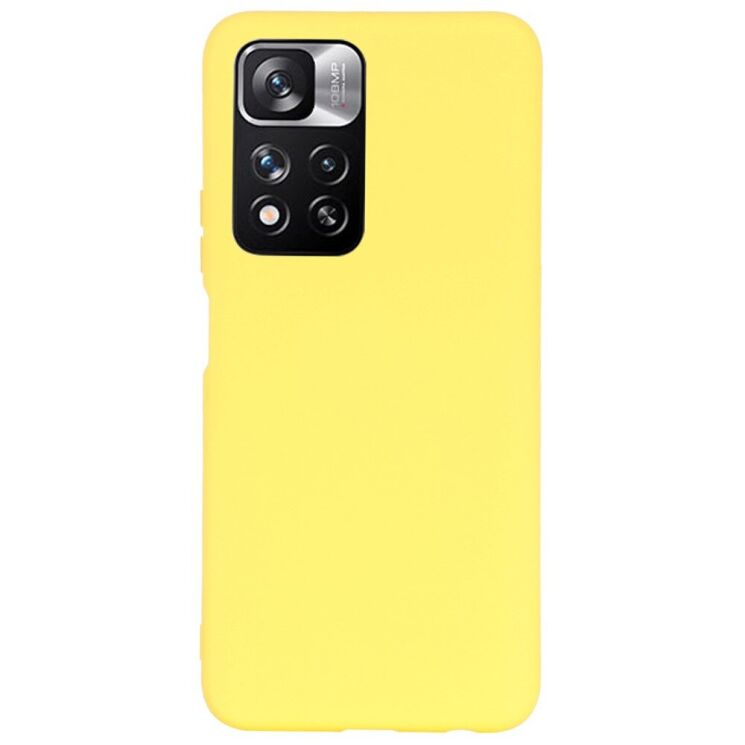 Силиконовый (TPU) чехол Deexe Silicone Case для Xiaomi Redmi Note 11 Pro (Chinese) / Note 11 Pro+ - Yellow: фото 4 из 9