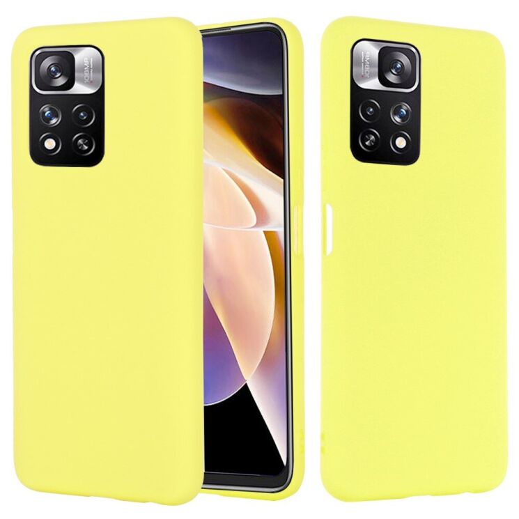 Силиконовый (TPU) чехол Deexe Silicone Case для Xiaomi Redmi Note 11 Pro (Chinese) / Note 11 Pro+ - Yellow: фото 1 из 9