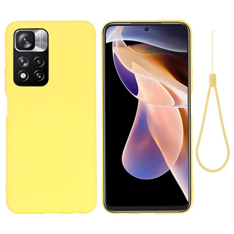 Силиконовый (TPU) чехол Deexe Silicone Case для Xiaomi Redmi Note 11 Pro (Chinese) / Note 11 Pro+ - Yellow: фото 2 из 9