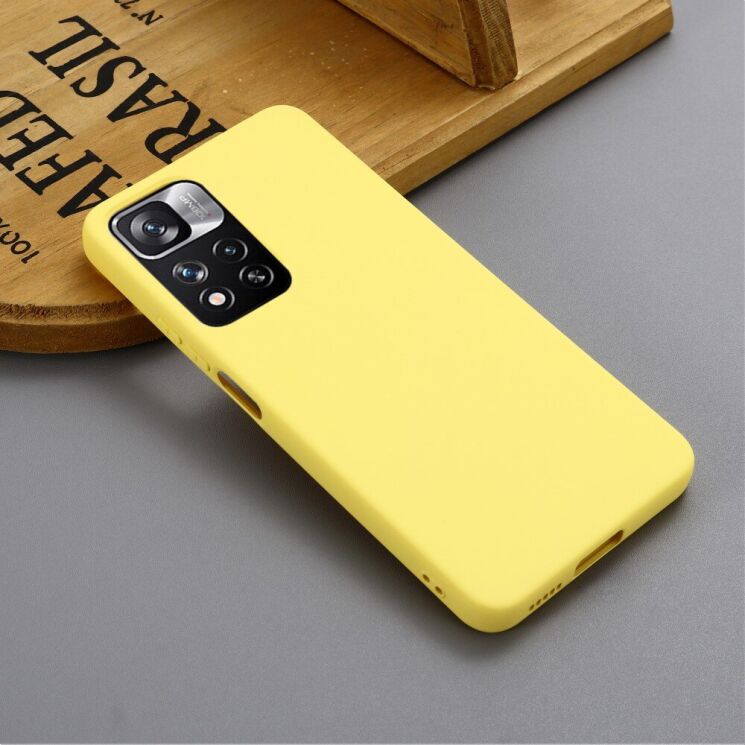 Силиконовый (TPU) чехол Deexe Silicone Case для Xiaomi Redmi Note 11 Pro (Chinese) / Note 11 Pro+ - Yellow: фото 5 из 9