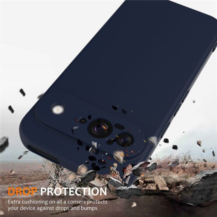 Защитный чехол Deexe Silicone Case with MagSafe для Google Pixel 9 - Dark Blue: фото 2 из 9