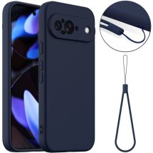 Защитный чехол Deexe Silicone Case with MagSafe для Google Pixel 9 - Dark Blue: фото 1 из 9