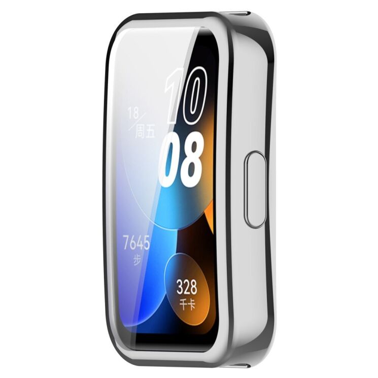 Захисний чохол Deexe Silicone Frame для Huawei Band 8 / 9 - Silver: фото 4 з 8