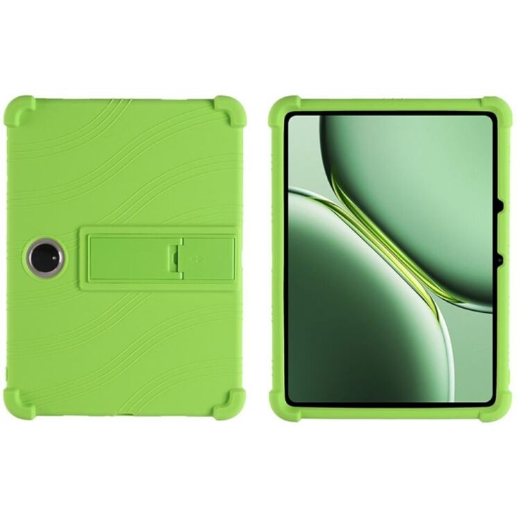 Защитный чехол Deexe Silicone Kickstand для OnePlus Pad Pro - Green: фото 2 из 10