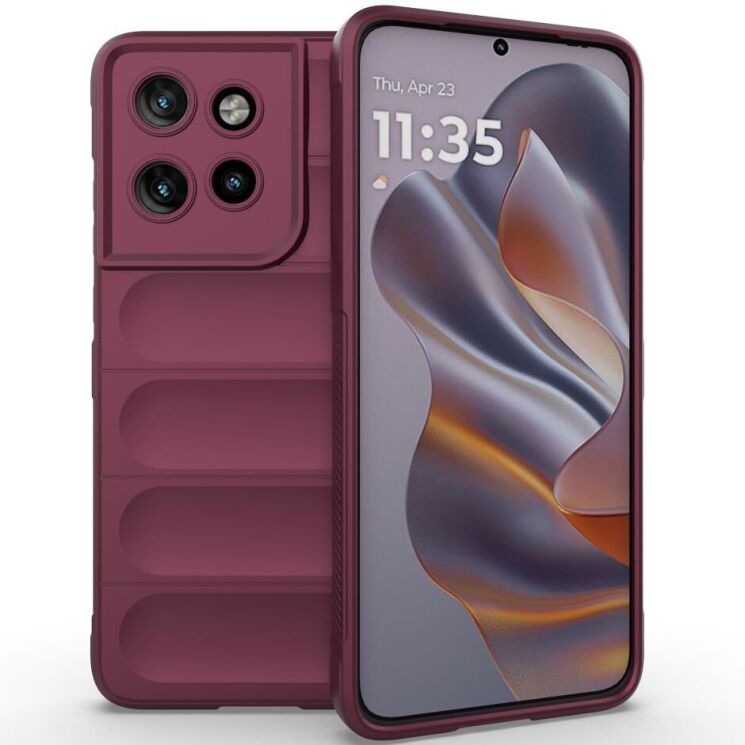 Захисний чохол Deexe Terra Case для Motorola Edge 50 Neo - Wine Red: фото 1 з 7