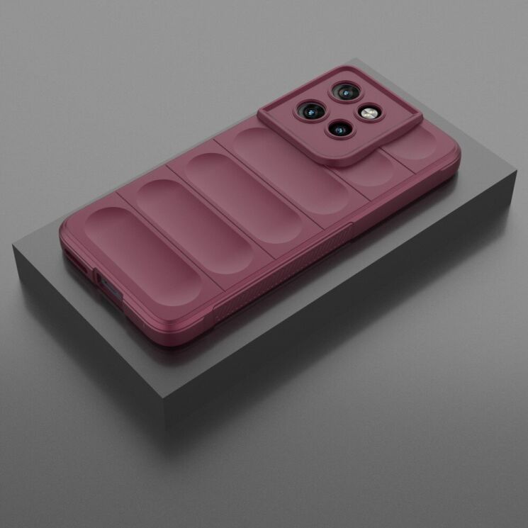 Захисний чохол Deexe Terra Case для Motorola Edge 50 Neo - Wine Red: фото 3 з 7