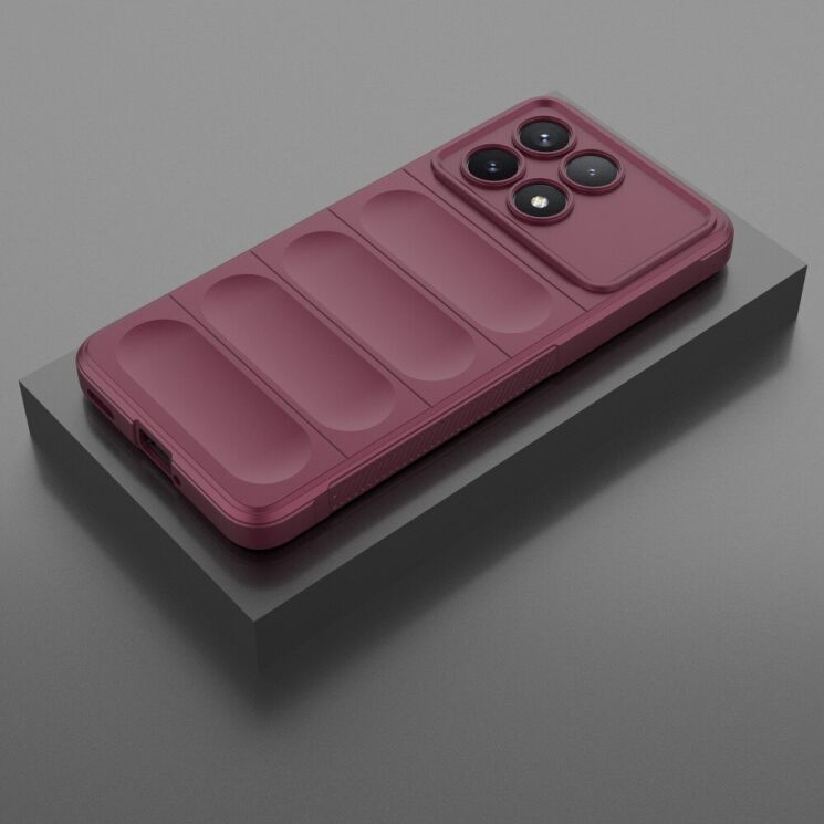 Защитный чехол Deexe Terra Case для Xiaomi Poco F6 Pro - Wine Red: фото 4 из 7