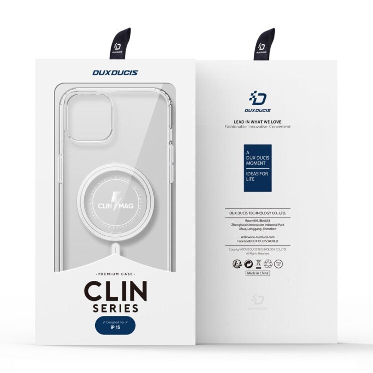 Защитный чехол DUX DUCIS Clin Series MagSafe для Apple iPhone 15 - Transparent: фото 13 из 13