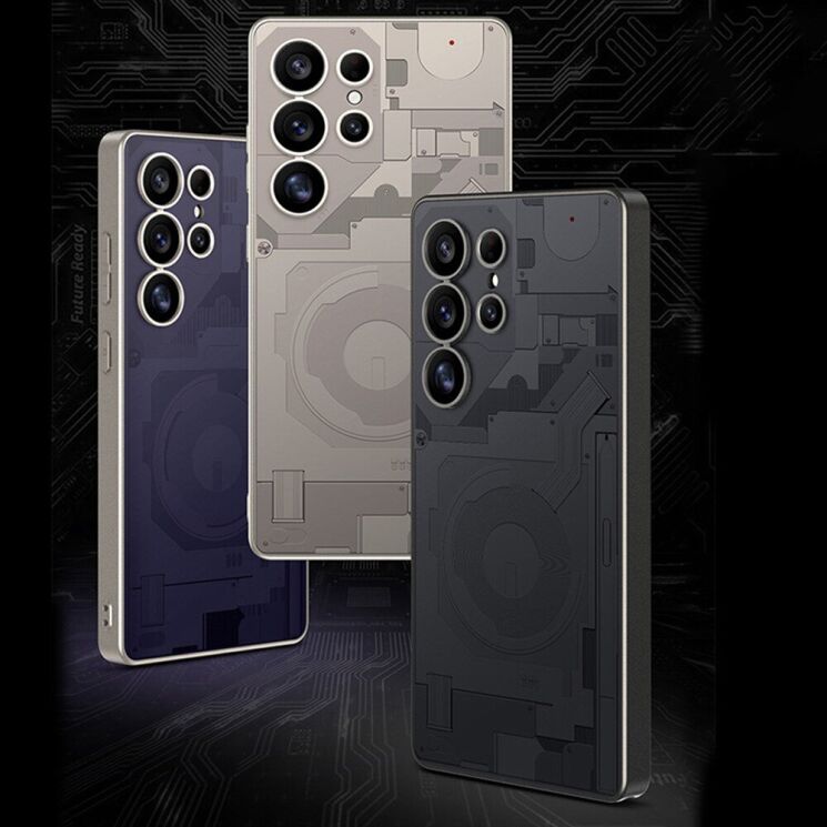 Защитный чехол GKK Circuit Pattern для Samsung Galaxy S25 Ultra (S938) - Purple: фото 5 из 6