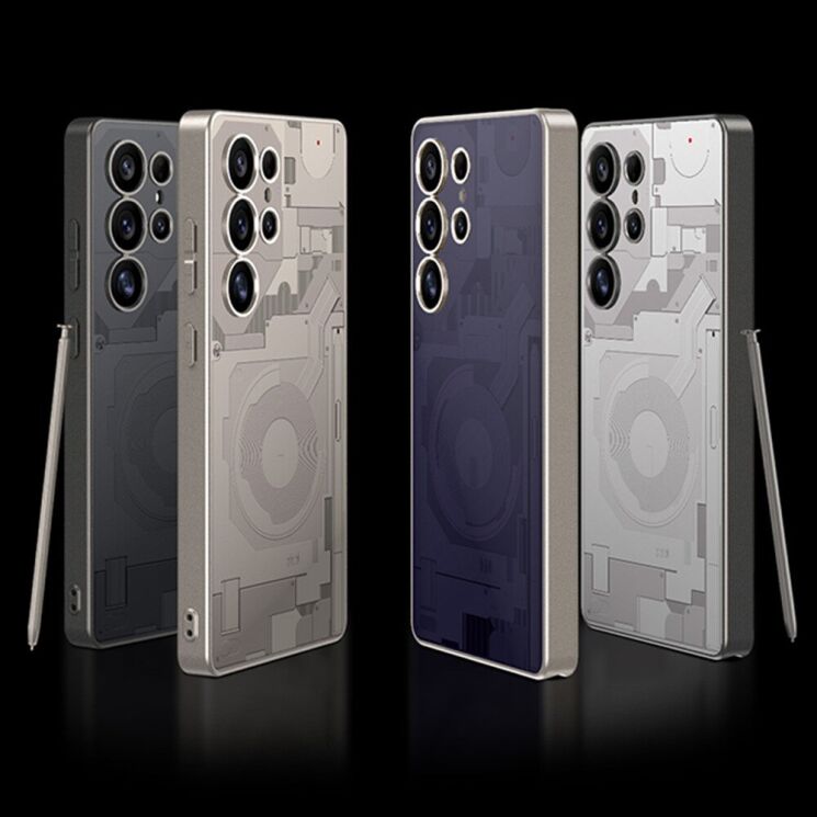 Защитный чехол GKK Circuit Pattern для Samsung Galaxy S25 Ultra (S938) - Purple: фото 6 из 6